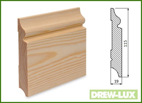 Pine skirting board 11.5 x 1.9